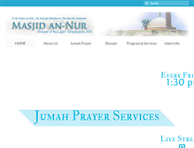 Tablet Screenshot of masjidannur.org